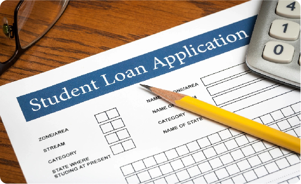 Student loan application form.