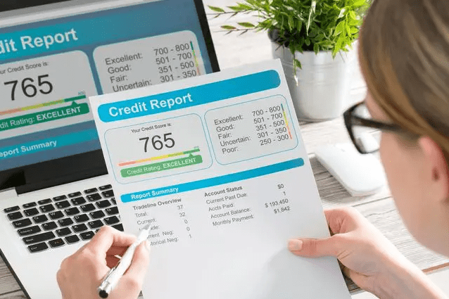 Excellent credit report review, 765 score.