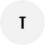 Here's an alt tag for the image: `Letter T in a circle`