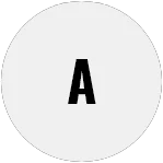 Here's an alt tag for the image: `Letter A in a circle`