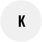 Here's an alt tag for the image: `Circle with the letter K`